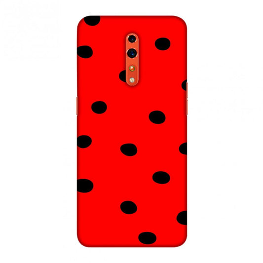 Lady Bug - Red And Black Dots Slim Hard Shell Case For Oppo Reno Z