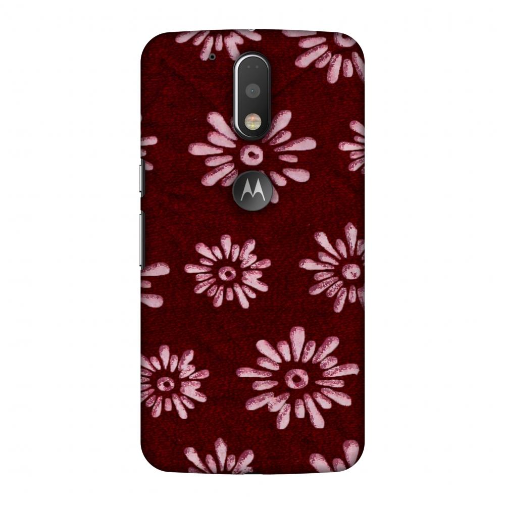 Batik Dyeing Florals - Maroon And Ivory Slim Hard