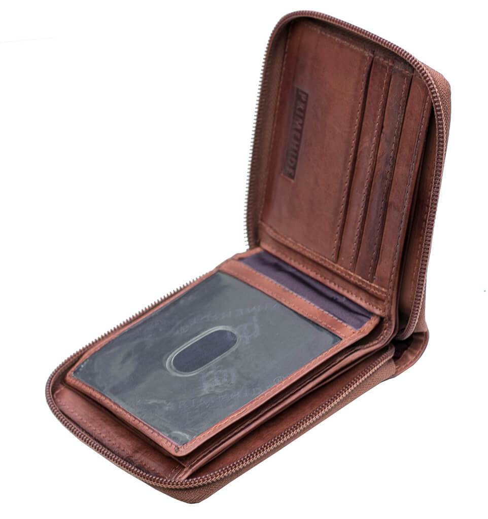 Ridgeback Mens Leather Zip Around Wallet - 6427