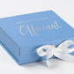 Will You Be our Officiant? Proposal Box Light Blue w/ white Bow- No