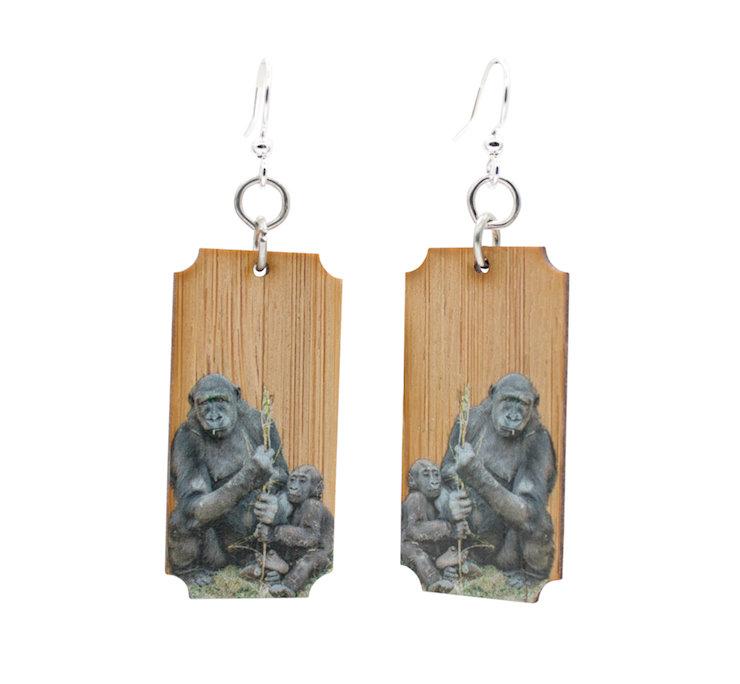 Gorilla Bamboo Earrings #904