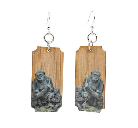 Gorilla Bamboo Earrings #904