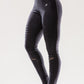 Athletique Low-Waisted Ribbed Leggings with Hidden Pocket and Mesh