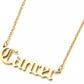 Old English Zodiac Necklace