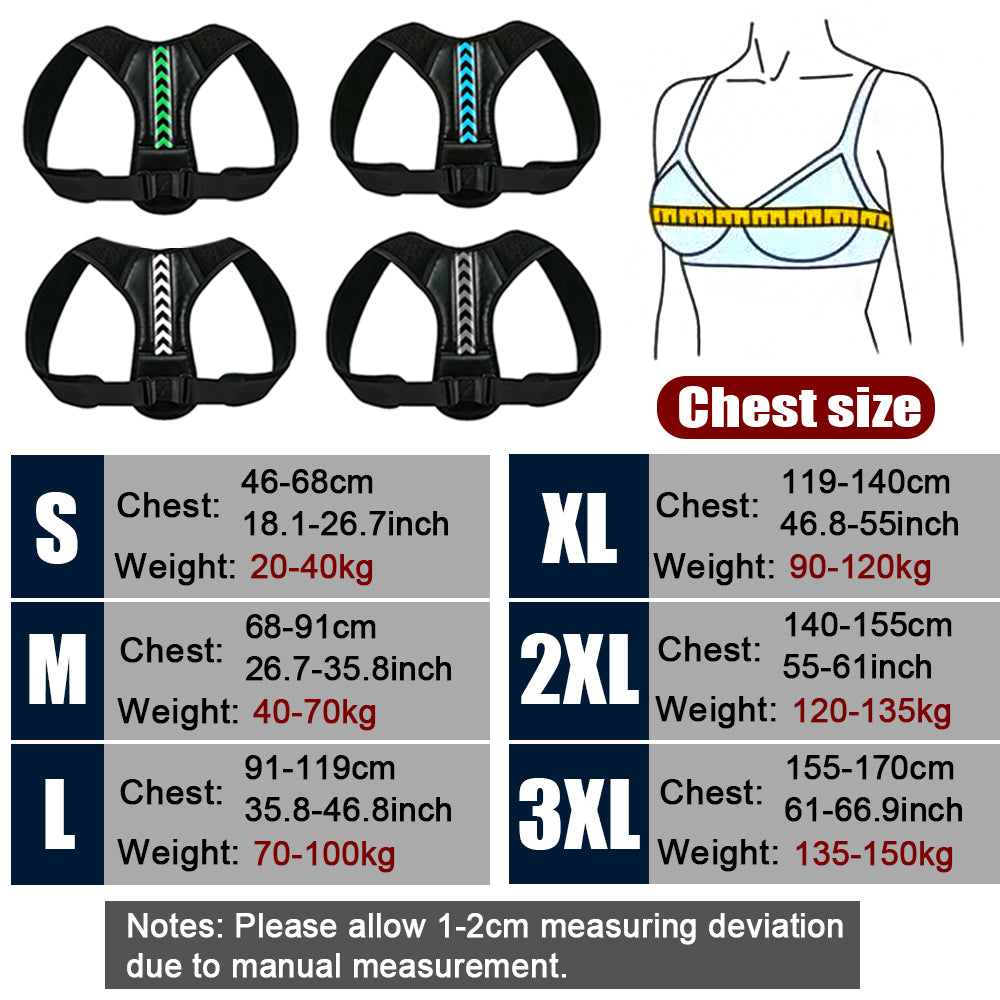 Adjustable Back Shoulder Posture Corrector Belt Clavicle Spine Support