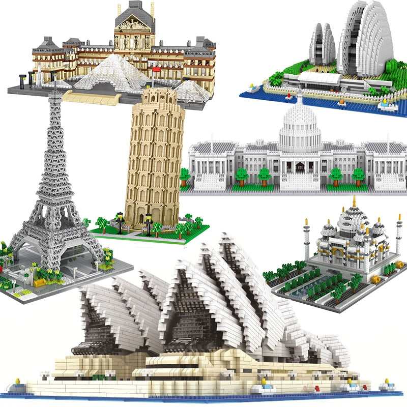 Architecture Big Ben Eiffel Tower London Pair Louvre Micro Building
