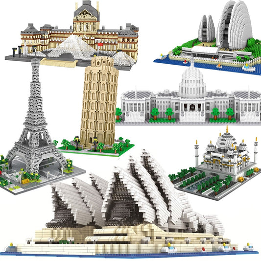 Architecture Big Ben Eiffel Tower London Pair Louvre Micro Building