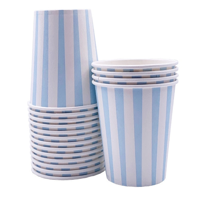 Baby Shower Party Blue Pink Tableware Birthday Party Plate Cup Napkin
