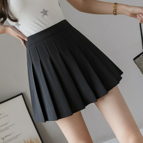 Black White Tennis Skirt With Shorts Minifalda Tenis Skort Tennis