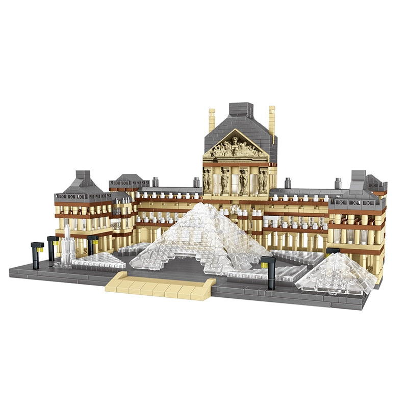 City Architecture Paris France Musée Du Louvre Micro Building Blocks