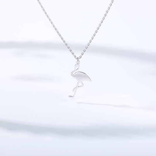 Cute Flamingo Choker Necklaces For Women Stainless