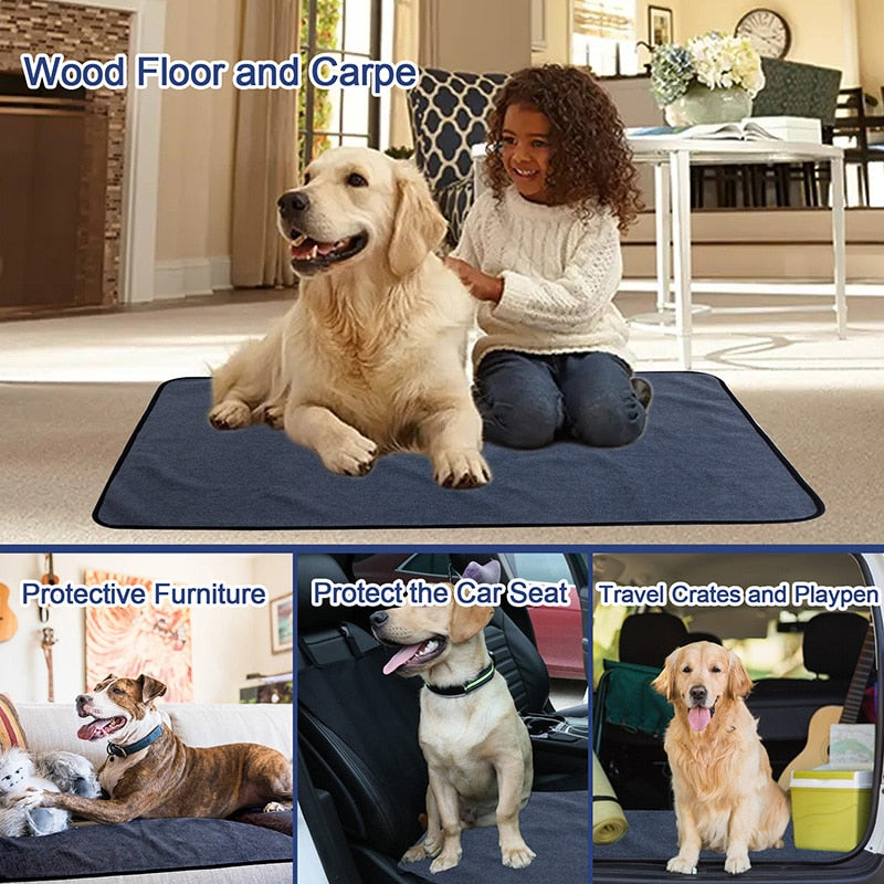 Extra Large Waterproof Reusable Dog Bed Mats Dog Urine Pad Puppy Pee