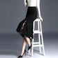 Fairyshely 2022 Women Spring Summer Irregular Mesh Skirt Band Splice