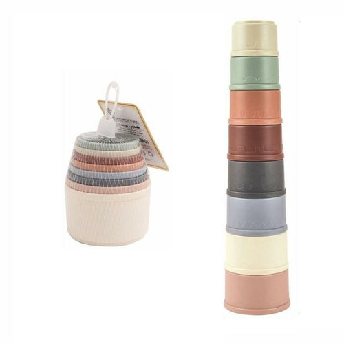 Funny Stacking Cup Bathtub Toy Science Toy Stacking Ring Tower