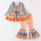 Girlymax Autumn Fall Baby Girls Long Short Sleeve Floral Stripe