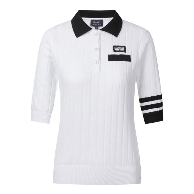 Golf Clothing Girls Early Autumn Mid-sleeve Stand-up Collar Sports