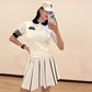 Golf Clothing Girls Early Autumn Mid-sleeve Stand-up Collar Sports
