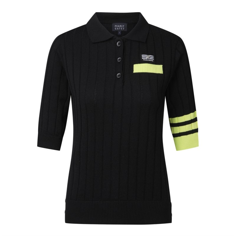 Golf Clothing Girls Early Autumn Mid-sleeve Stand-up Collar Sports