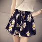 High Waist oversized floral Skirt shorts women korean Fashion Summer