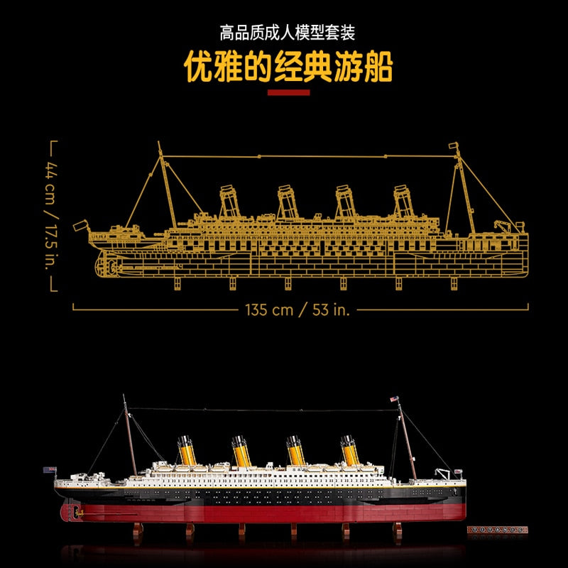 Hot Film Titanic Large Cruise Ship Compatible 10294 DIY Model Building