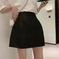 Kusahiki Korea 2022 Summer New High Waist Woman Shorts Fashion Solid