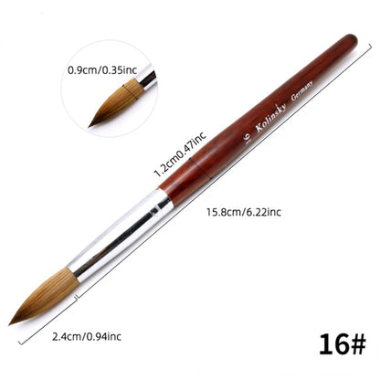 Kolinsky Acrylic Nail Brush Good Quality Nail Art Mink Brush Wood