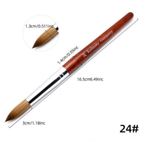 Kolinsky Acrylic Nail Brush Good Quality Nail Art Mink Brush Wood