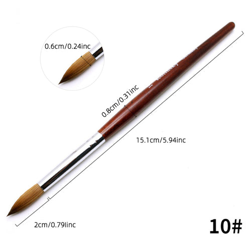 Kolinsky Acrylic Nail Brush Good Quality Nail Art Mink Brush Wood