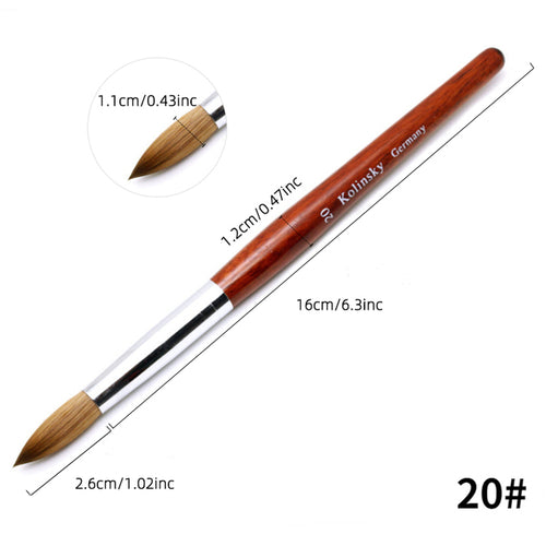 Kolinsky Acrylic Nail Brush Good Quality Nail Art Mink Brush Wood