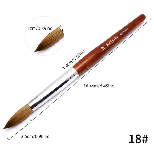 Kolinsky Acrylic Nail Brush Good Quality Nail Art Mink Brush Wood