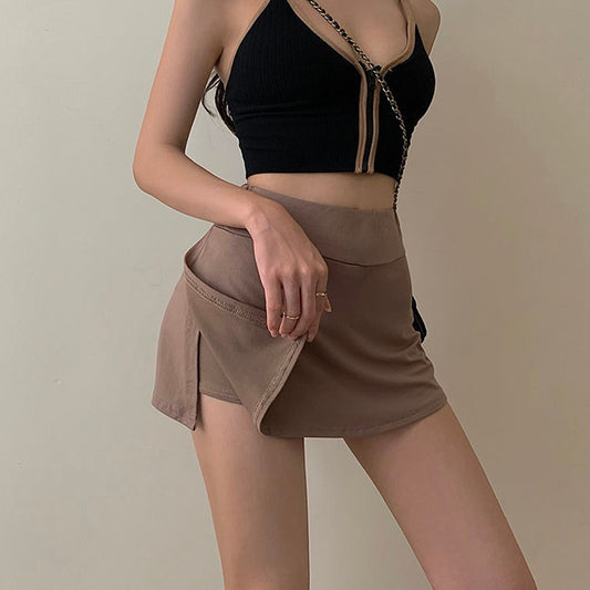 Lucyever Black White Shorts Skirts Womens 2022 Sport Tennis Dance