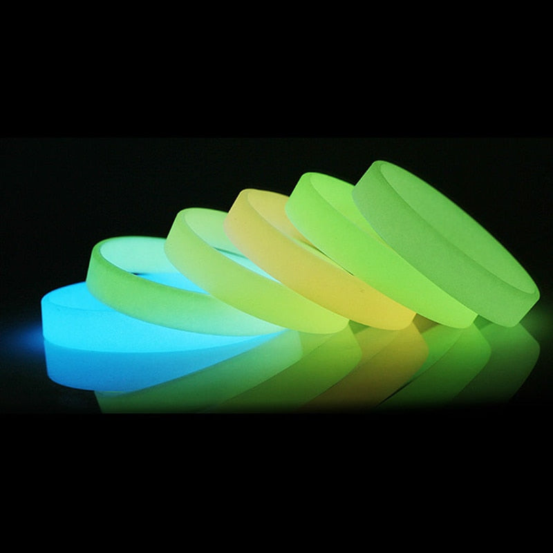 Luminous Hologram Flash Silicone Bracelets Bangle Rubber Wristband
