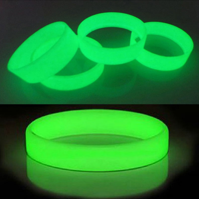 Luminous Hologram Flash Silicone Bracelets Bangle Rubber Wristband
