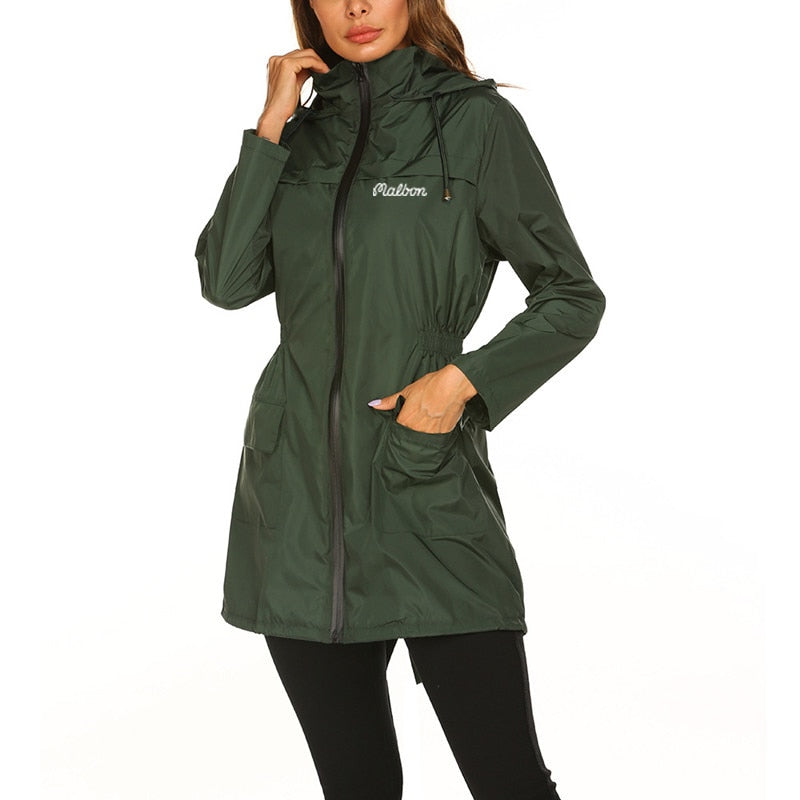 Malbon Ladies Golf Raincoat Outdoor Camping Fishing Jacket Waist