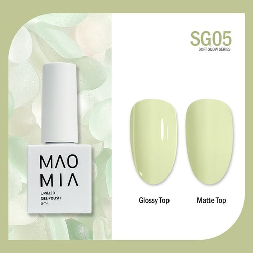 Maomia Soft Glow Gel Polish 8 Colors Soak Off Uv/led 9ml Professional
