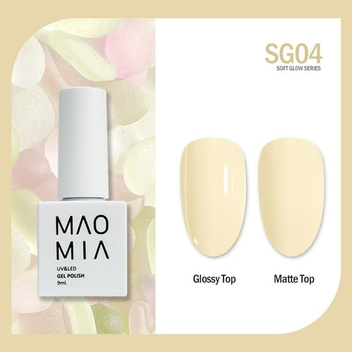 Maomia Soft Glow Gel Polish 8 Colors Soak Off Uv/led 9ml Professional