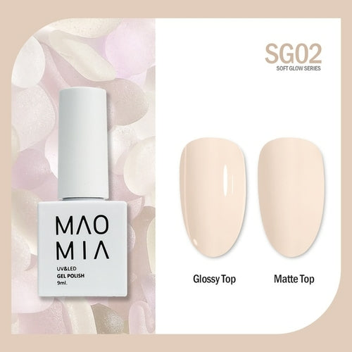 Maomia Soft Glow Gel Polish 8 Colors Soak Off Uv/led 9ml Professional