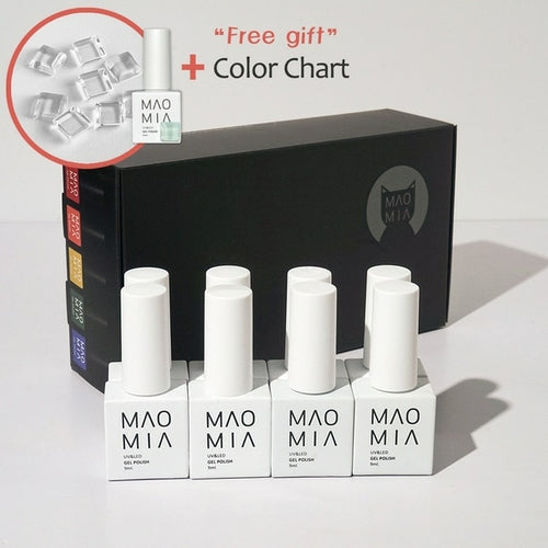 Maomia Soft Glow Gel Polish 8 Colors Soak Off Uv/led 9ml Professional