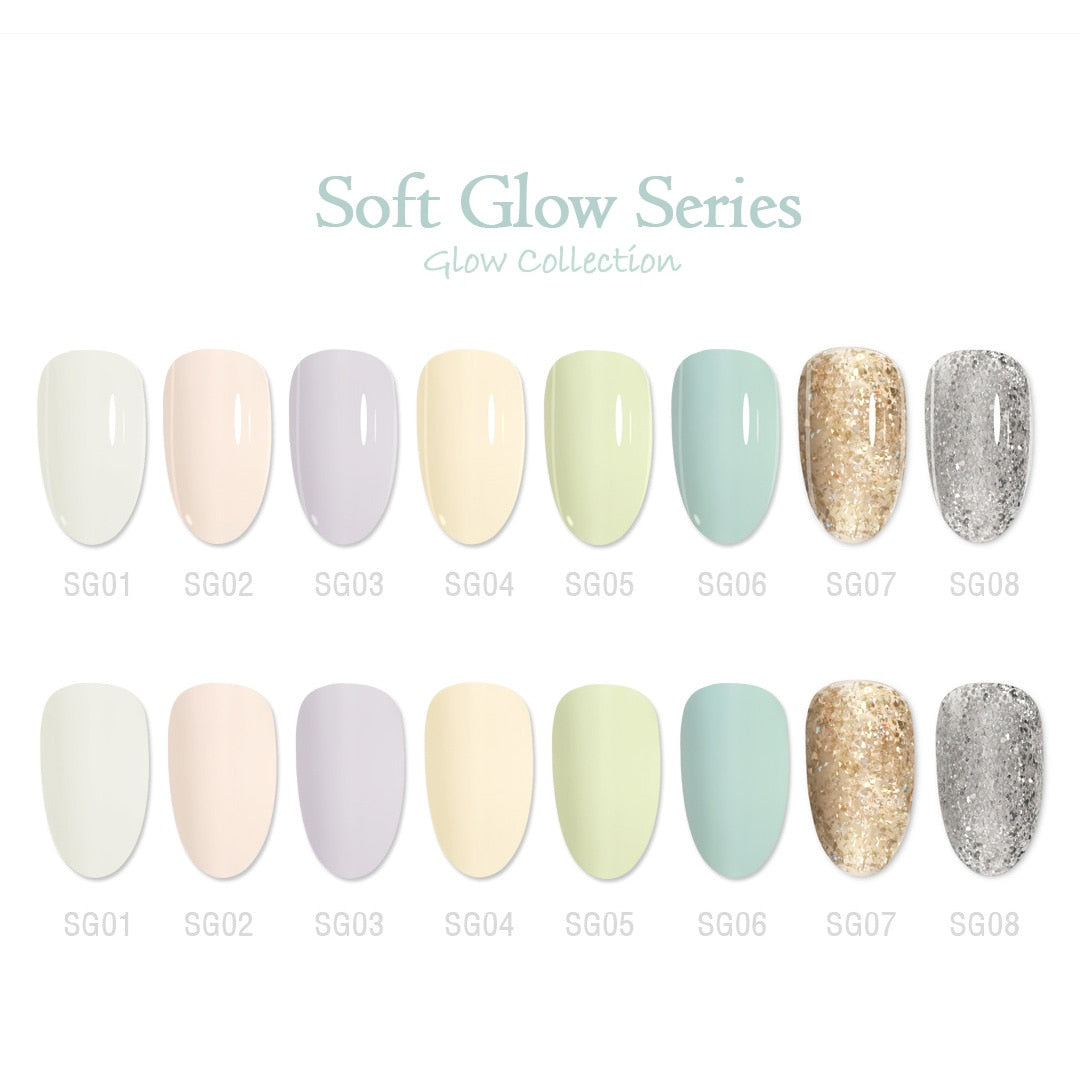 Maomia Soft Glow Gel Polish 8 Colors Soak Off Uv/led 9ml Professional