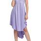 Mauve Short Sleeve High Low Casual Swing Dress