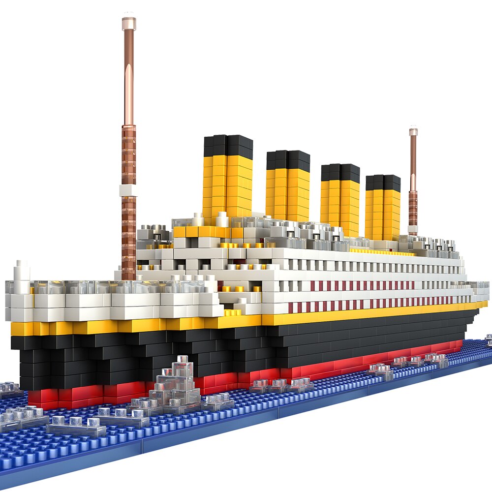 Mini Building Blocks 1860pcs Bricks Model Titanic Cruise Ship Model