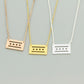 Minimalistic Chicago Flag Pendant Necklace Tattoo