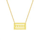 Minimalistic Chicago Flag Pendant Necklace Tattoo