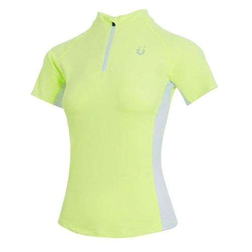 New Women Slim Sports Fitness Yoga Shirts Short Sleeve Half Zipper
