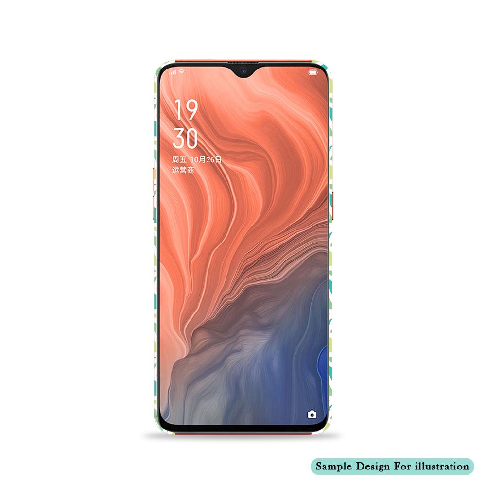 Carbon Fibre Redux Aqua Blue 8 Slim Hard Shell Case For Oppo Reno Z