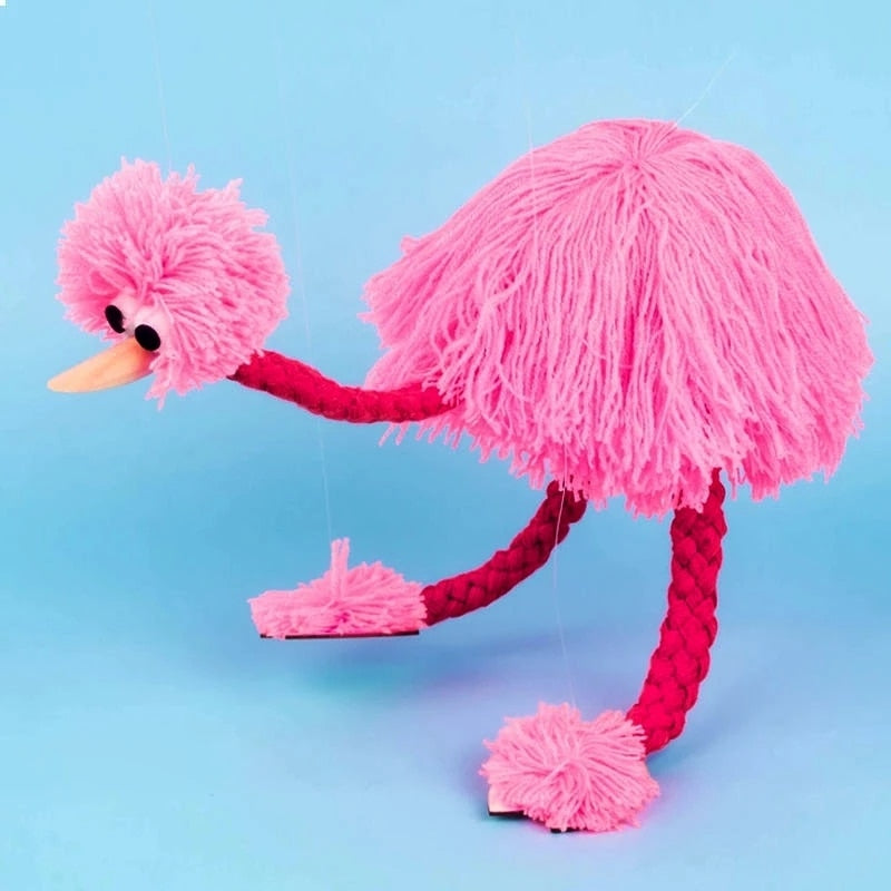 Puppet Ostrich Magic Tricks Handicraft Vintage Wire-controlled