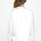 Silky Satin Long Sleeve Surplice Top