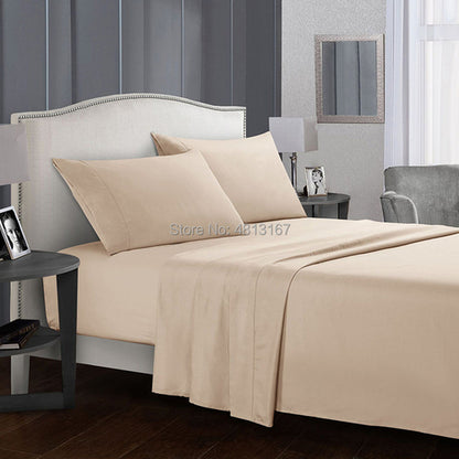 Soft Microfiber Bed Sheet Set 1800 Count 3/4 Piece Luxury Egyptian