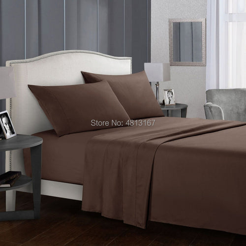 Soft Microfiber Bed Sheet Set 1800 Count 3/4 Piece Luxury Egyptian