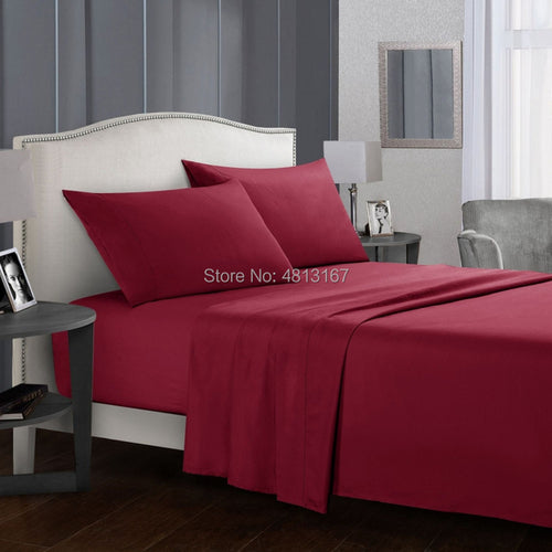 Soft Microfiber Bed Sheet Set 1800 Count 3/4 Piece Luxury Egyptian